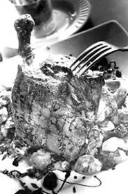 With tempting dishes like roast duck, you won't even - miss the salad. - WALTER NOVAK