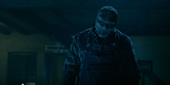 See this guy. He's called the Burlap Killer. And he's not even the worst thing about "Redwood Massacre: Annihilation" - UNCORK'D ENTERTAINMENT