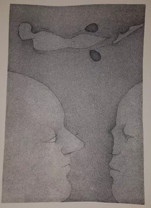 'relief' Lithograph Late 1970's - ALEXANDRA PAPPAS