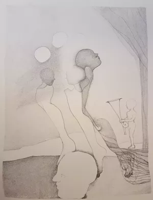 'can't' Lithograph Late 1970's - ALEXANDRA PAPPAS