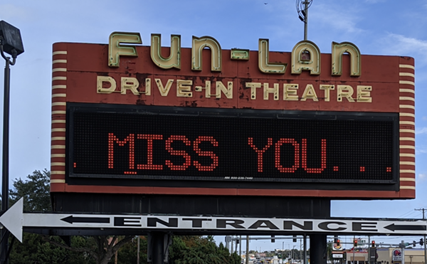 Fun-Lan's farewell sign says, "Merry Christmas & Happy New Year we will miss you..."