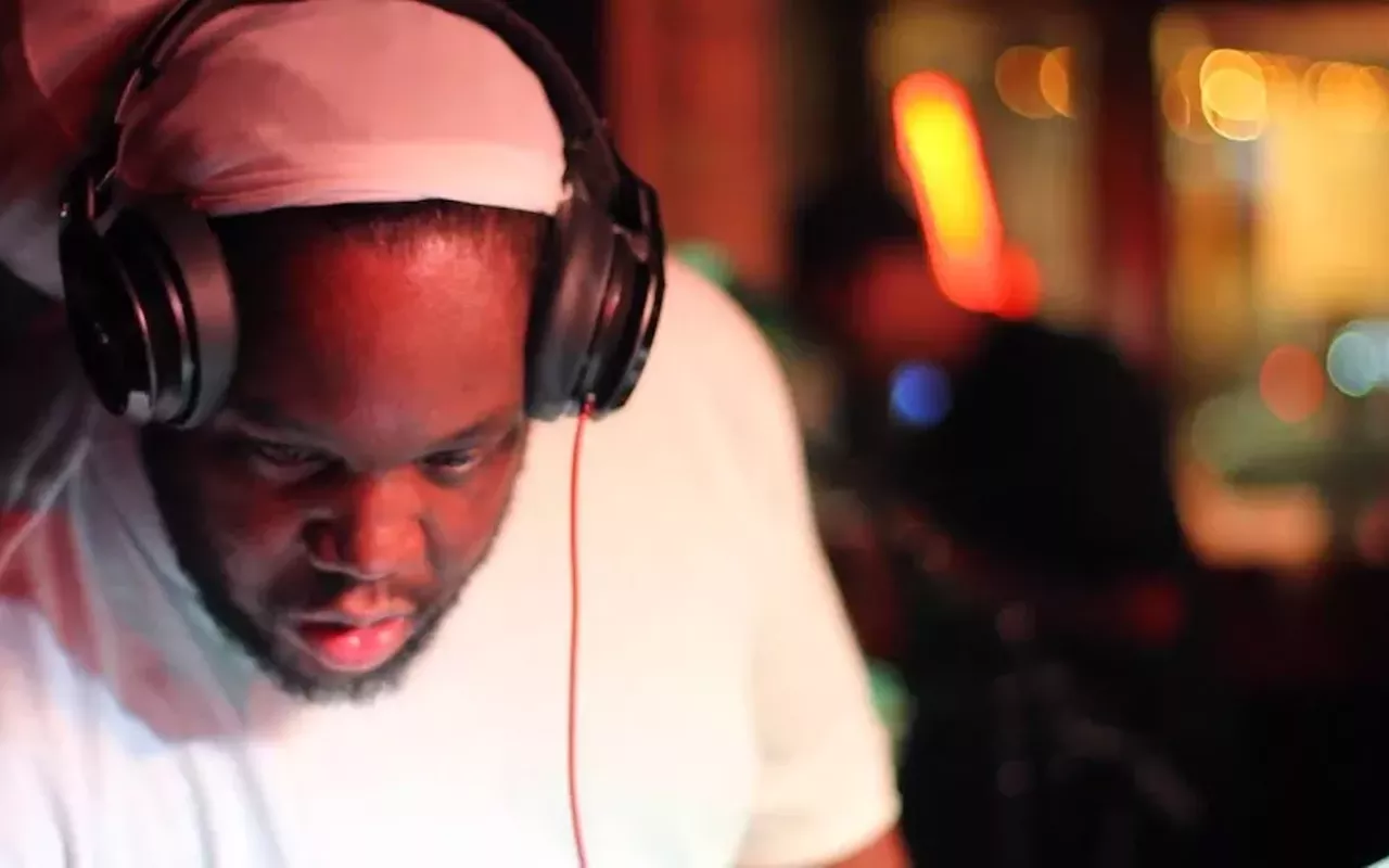 DJ Evil Dee, who spins for Ol' Dirty Sundays at Crowbar in Ybor City, Florida on Dec. 12, 2021.