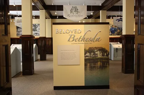 A peek at the interior of the William H. Ford Museum and Visitor Center