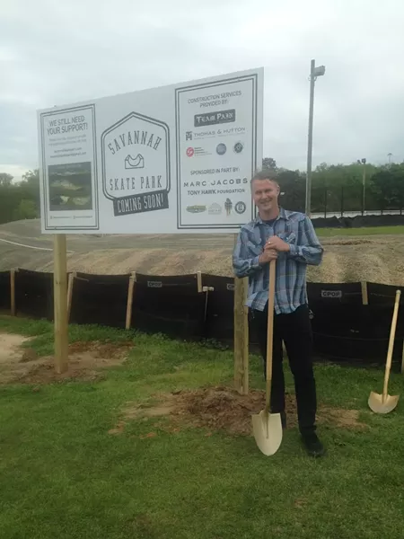 Ben Maher at the groundbreaking last week.