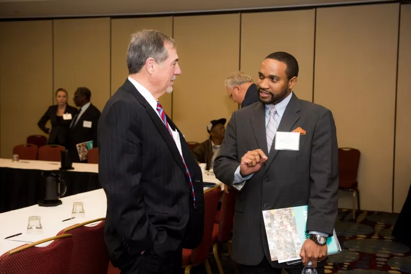 Census director John H. Thompson (l.) met with organizers in Savannah recently. - PHOTO COURTESY OF U.S. CENSUS