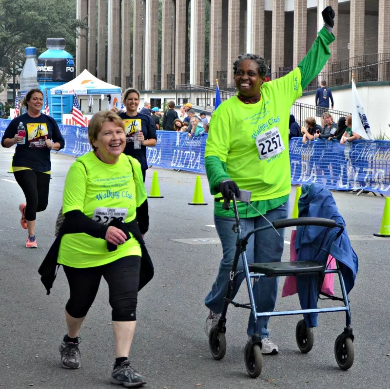 Christine Ferrelle, a nurse practitioner at Curtis V. Cooper Primary Health Care, and Lisa Reid, completed the Savannah River Bridge Run in style. Chris is a facilitator for the Canyon Ranch Institute Life Enhancement Program and Lisa was one of the first graduates. Both Lisa and Chris have been active members of the Walking Club for many months.