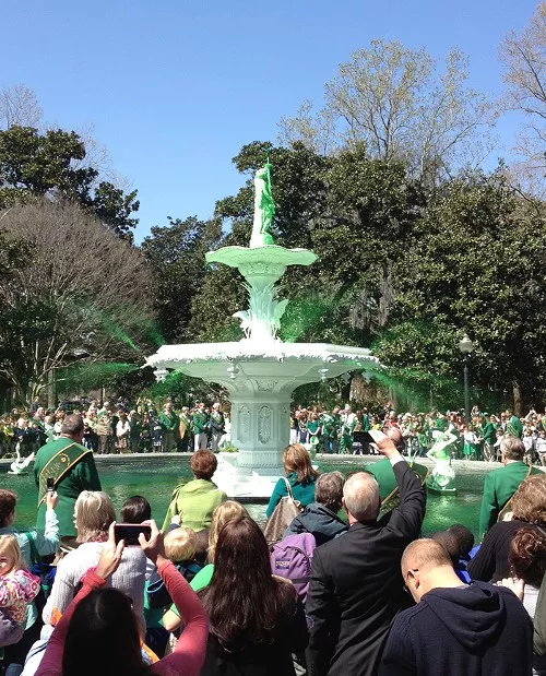 Greening of the Forsyth Park Fountain Greening of the Forsyth Park Fountain