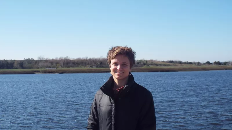 Megan Desrosiers of 100 Miles works a few blocks away from the waterfront in Historic Brunswick. But she’s on the road constantly.