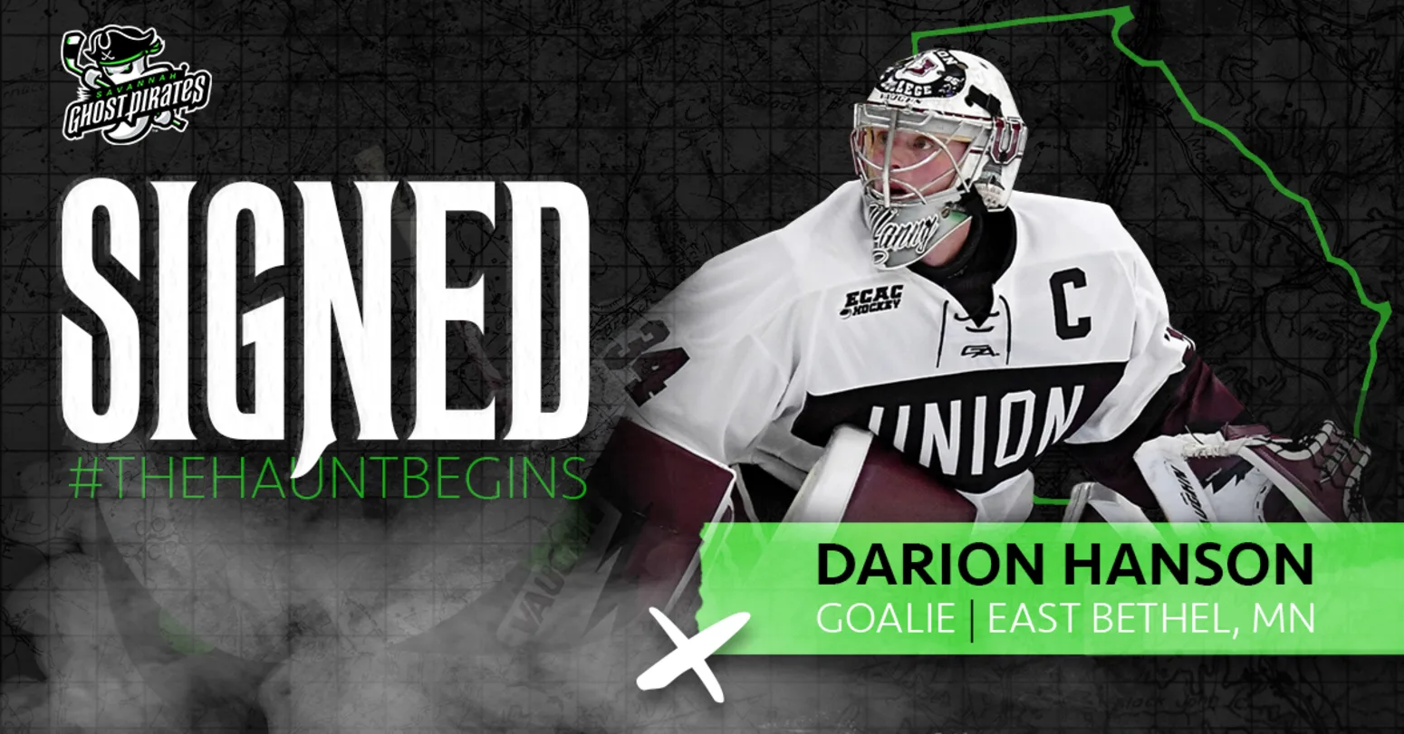 Ghost Pirates announce goaltender Darion Hanson as first official player, Community, Savannah News, Events, Restaurants, Music