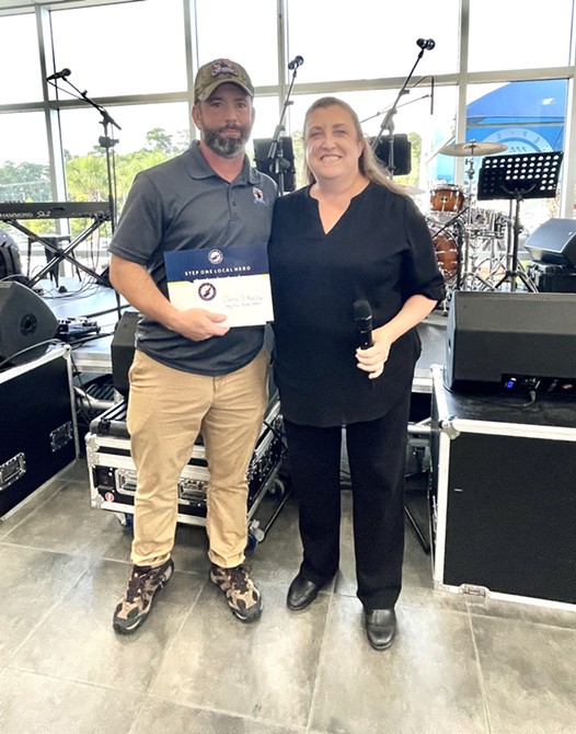 Step One Auto presents Local Hero Award to Team Savannah’s Chris O’Malley at 2021 Ram 1500 TRX Launch Event
