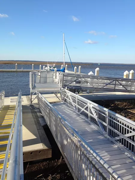 The ADA access ramp. Ray Golden says his complaints about its lack of safety led to his dismissal.