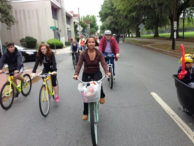 The Earth Day Wheelie was the first major event organized by the Savannah Bicycle Campaign and remains, in its eight year, one of the most popular. It departs from the south end of Forsyth Park at 3 p.m. this Saturday.