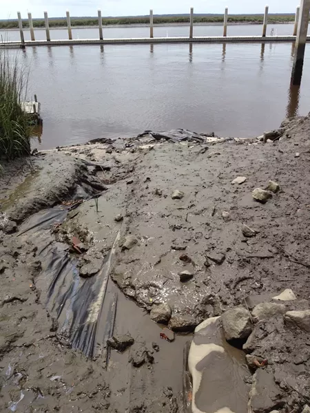 The 'kayak launch' at low tide.