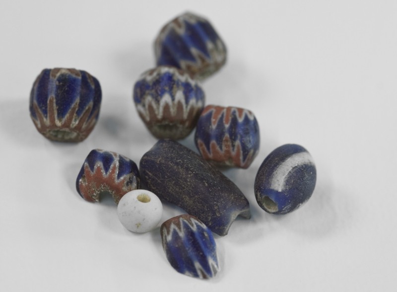 These glass beads are typical of the 16th Century finds coming from the Telfair County dig, too early for the Spanish Mission era in Georgia.