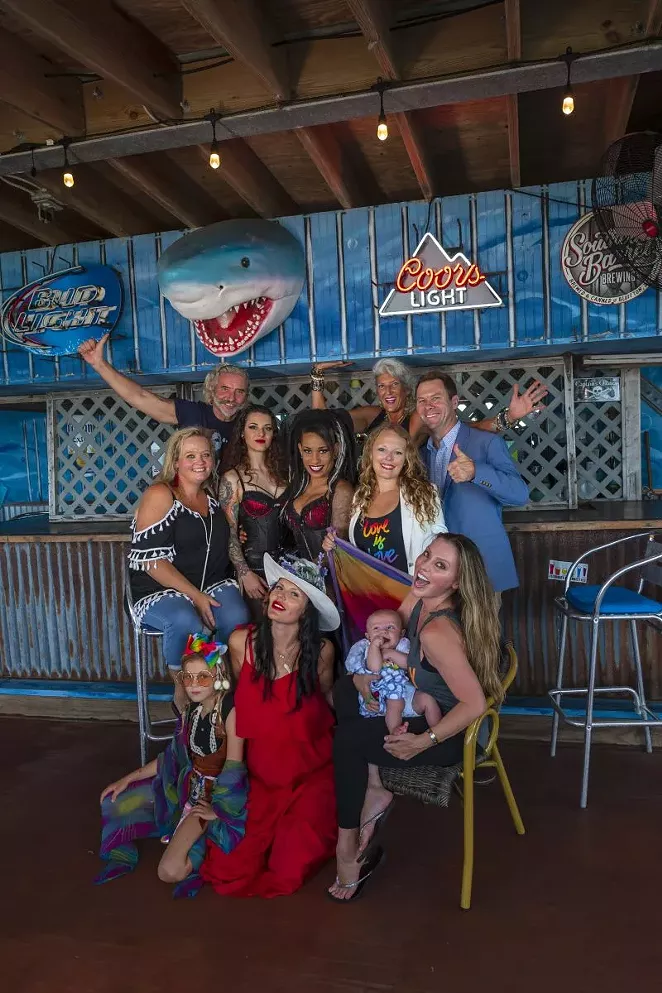 Tybee Mayor Jason Buelterman, Angie Celeste, Renee LaSalle, Ashley Borders, Mary Contrary, Maria Pahno Burns and friends are all part of the effort - PHOTO BY GEOFF L. JOHNSON