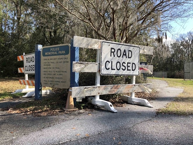 Savannah's dilapidated Police Memorial Trail has been officially closed to the public for years. - NICK ROBERTSON/CONNECT SAVANNAH