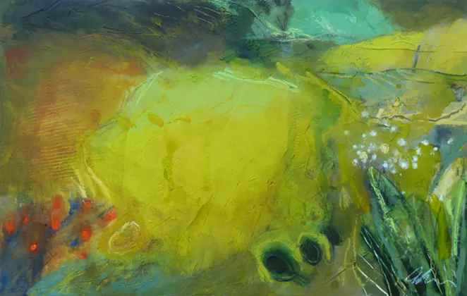 “Peat Fields” – a full-scale painting Akers abstracted out of the more representational work “Kerry”. - RANDY AKERS