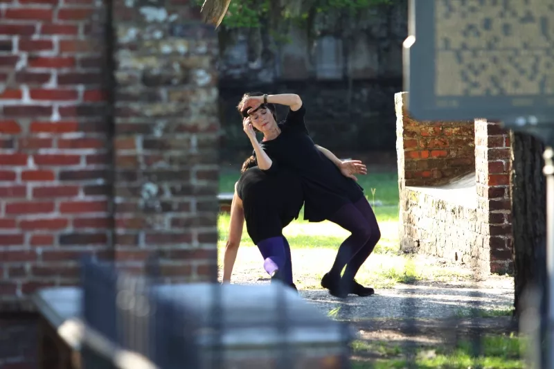 Renowned dance educator Janet Kaylo brings her provocative Savannah Moving Art Projects (SMAP) to public places like Colonial Cemetery, the Bull Street Library and the CAT bus station. - PAUL THOMPSON