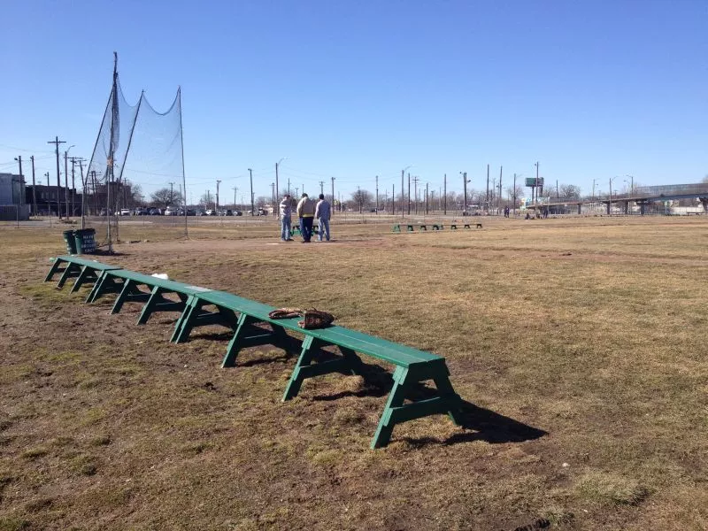 The historic infield -- "hallowed ground" -- is all that remains of the old Tiger Stadium in Detroit, now neglected but for the hard work of a few community volunteers.