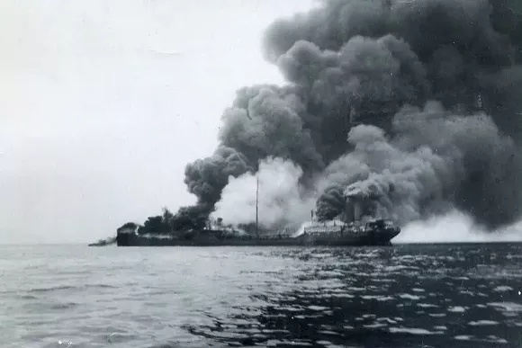 The torpedoing of the SS Oklahoma and Esso Baton Rouge on April 8, 1942 brought the war close to home for coastal Georgia. - PHOTO BY SONJA OLSEN KINARD