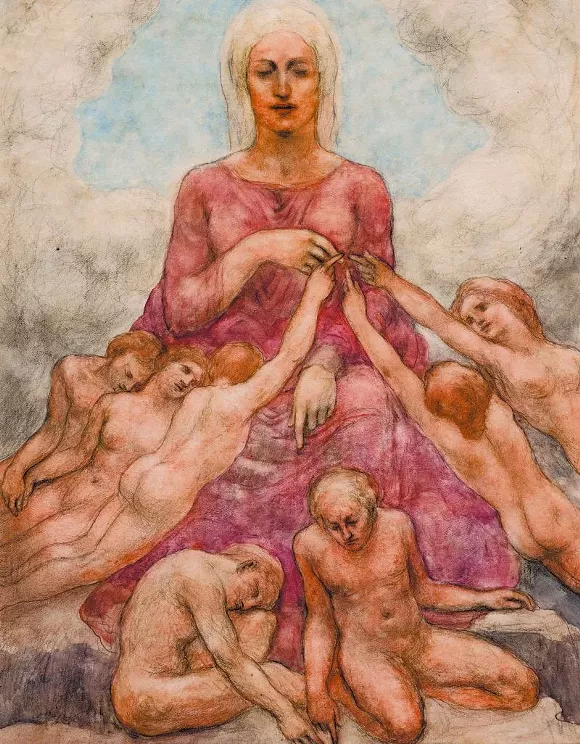 Mother Earth from The Earth Gods, c. 1931 - Watercolor and pencil on paper - 11 x 8 1/2 in. - Gift of Mary Haskell Minis, 1950