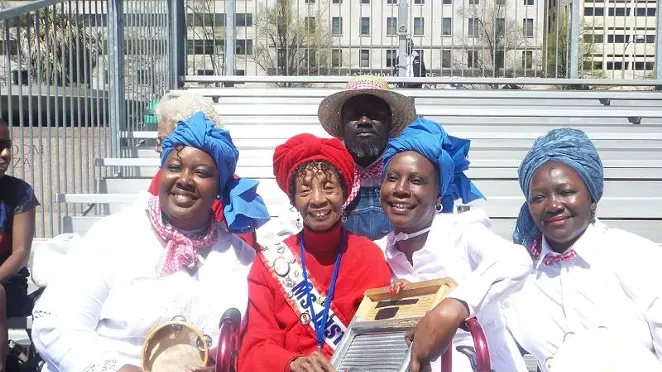 The Saltwata Players (L to R): Angela Bonaparte, Ms. Senior Washington DC, Roz Rouse, John Bush and Sistah Patt Gunn - GEORGIA MEDIA