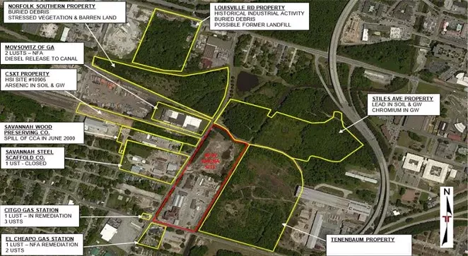 Summary of soil contamination in areas surrounding the arena site. Source: arena consultant's report
