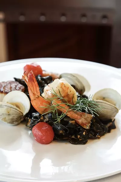 The Fettucini Fruitti di Mare.