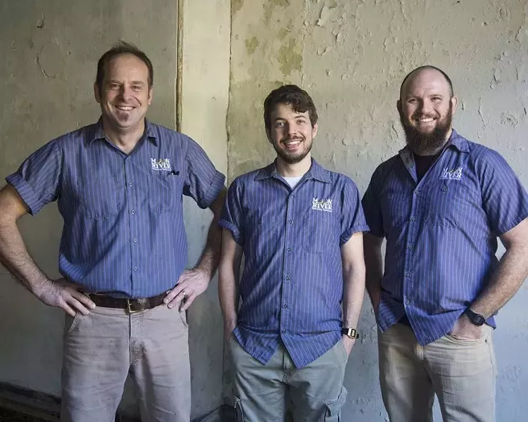 Brewers John Pinkerton, Justin Carapella and Mike Livings.