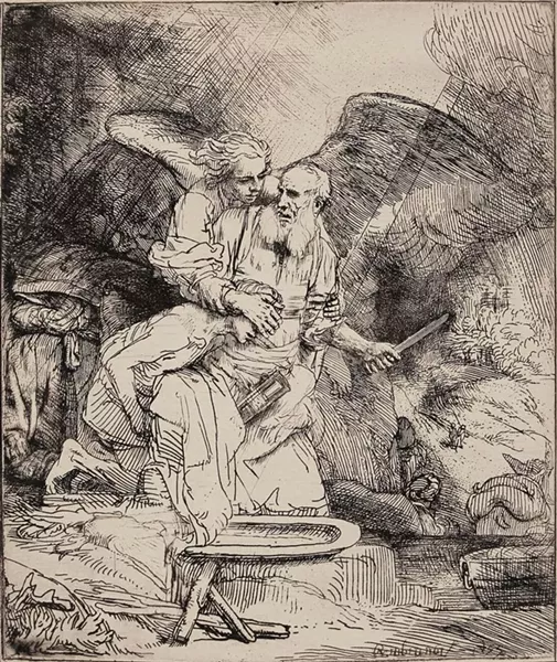 Abraham's Sacrifice. - COURTESY OF THE COLLECTION OF THE WESTMONT RIDLEY-TREE MUSEUM OF ART IN SANTA BARBARA, CA.