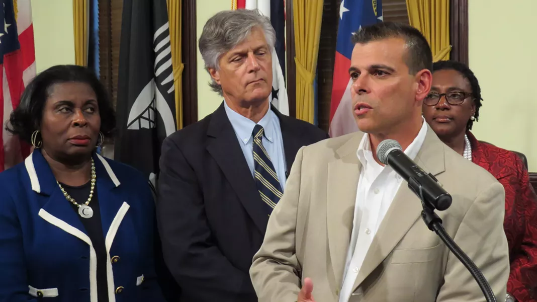 Rob Hernandez at his first official media appearance following his selection as City Manager in Sept. 2016 - PHOTO COURTESY CITY OF SAVANNAH