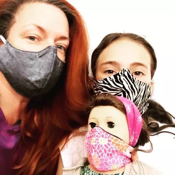 Lane Huerta with her daughter Clementine.