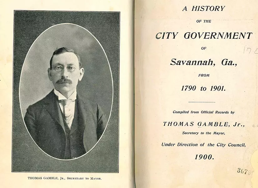 Frontispiece of Thomas Gamble's 'A History of the City Government of Savannah, Ga.' - COURTESY CITY OF SAVANNAH