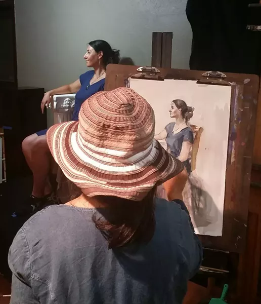 Figure life modeling at the Studio School.