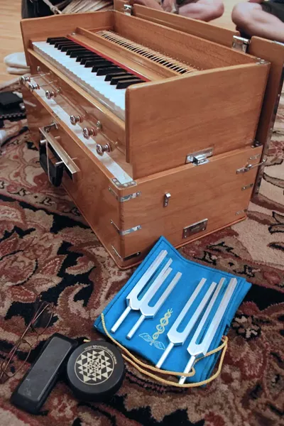 Duplessie utilizes an array of tools to - create sounds.
