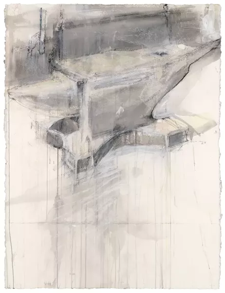 Mary Hartman, “Anvil,” Pastel, Charcoal and Acrylic Wash on Paper