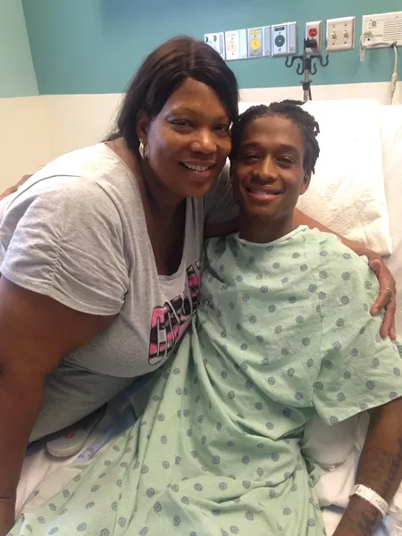 Semaj Clark and his mom, Cynthia.