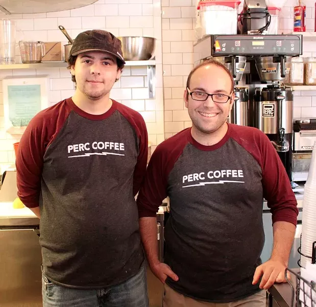 Powell (right), cafe manager, has indicated that he and brother Zach (left), sous chef from Jazz’d Tapas Bar, have plans to expand Mirabelle’s waffle repertoire very soon.