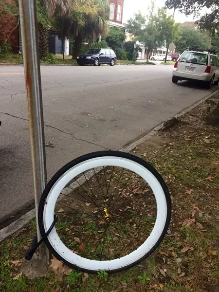 Using a lock, no matter how secure, on the front wheel only transmits this message: "I no longer wish to own this bike. You can have it. Except for the front wheel. I want to keep that, for some reason."