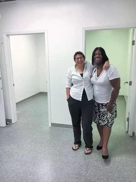 Karen Abato and Evonia Pollard.