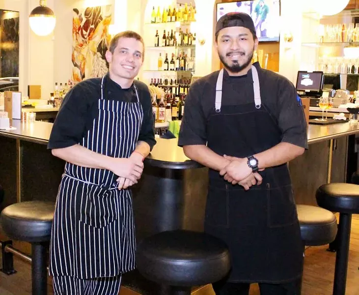 Executive Chef Dan Milner (left) and Sous Chef German Ruiz helm East End’s kitchen.