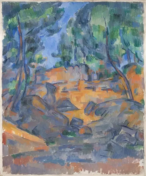 Paul Cezanne, "Trees and Rocks near the Chateau Noir."