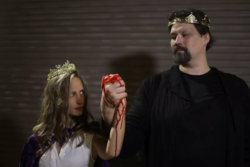 Lady Macbeth is Casey Bessette, Macbeth is Chris Soucy - PHOTO BY MEGAN JONES