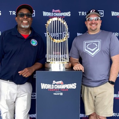 Atlanta Braves’ World Series Trophy makes appearances in Savannah