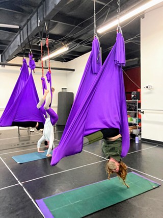 Private and Public Aerial Yoga Class Beginner Friendly