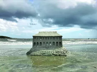 THE GEORGIA SANDMAN: Georgia's sandcastle king doesn't mind getting his hand dirty