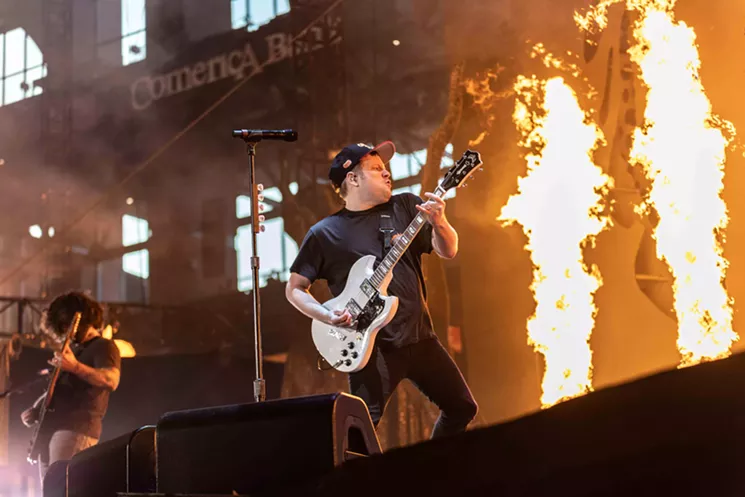 Fallout Boy's Patrick Stump brought more heat to Globe Life Field than the Rangers' pitching roster. - ANDREW SHERMAN