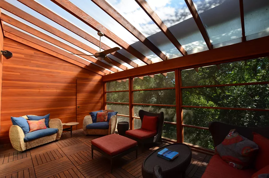 A sunny atrium brings in the green.  - CARMEN MARENCO