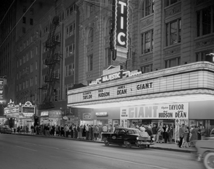 A showing of GIant, starring Liz Taylor, James Dean and Rock Hudson in 1956. - WES O'DONNELL/WKIMEDIA COMMONS