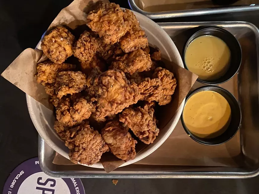 If you can avoid laughing by ordering a bowl of "nuggets", you are a better person than us. - CHRIS WOLFGANG
